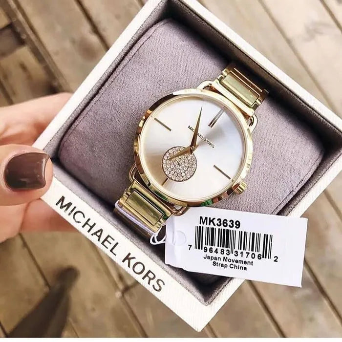Michael Kors Portia Gold Dial Gold Steel Strap Watch for Women - MK3639 Buy Now By Michael Kors