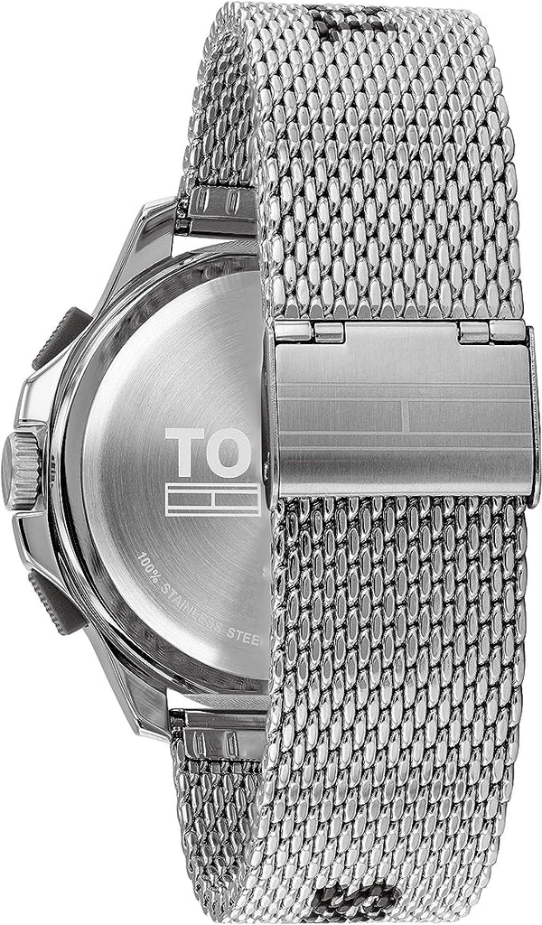 Tommy Hilfiger Digital Black Dial Silver Mesh Bracelet Watch For Men - 1791765 Buy Now By Tommy Hilfiger
