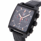 Tag Heuer Monaco Automatic Chronograph Black Dial Black Leather Strap Watch for Men - CBL2180.FC6497 Buy Now By Tag Heuer