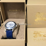 Burberry City Sport Chronograph White Dial Blue Rubber Strap Watch For Men - BU9808 Buy Now By Burberry