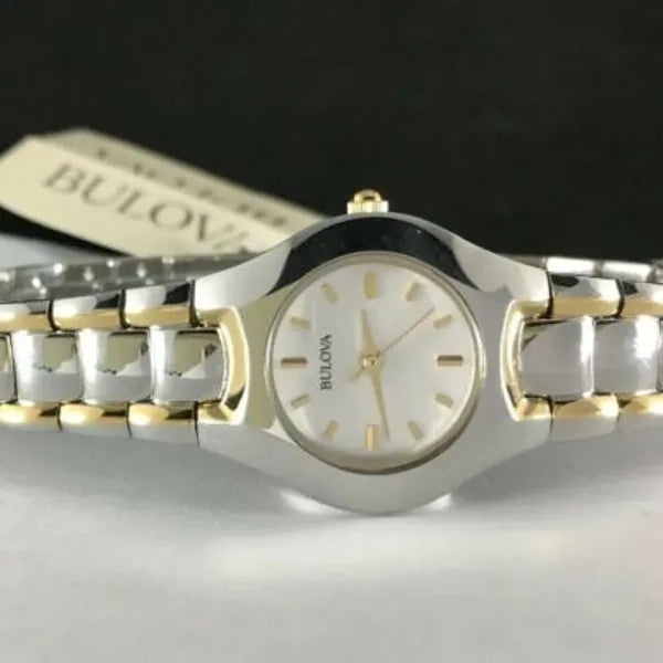 Bulova Classic White Dial Two Tone Steel Strap Watch for Women - 98T84 Buy Now By Bulova