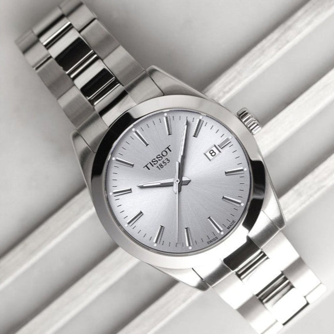 Tissot Gentleman Silver Dial Silver Steel Strap Watch For Men - T127.410.11.031.00 Buy Now By Tissot