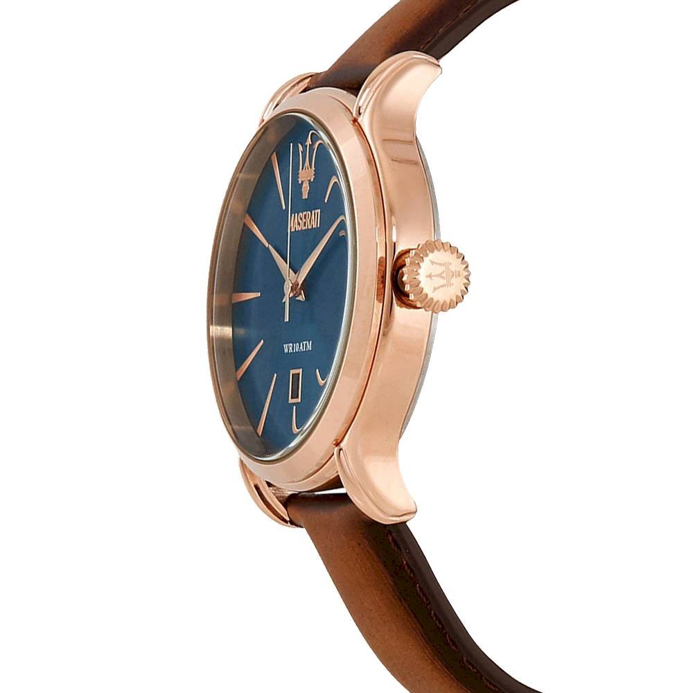 Maserati Epoca Blue Dial Brown Leather Strap Watch For Men - R8851118001 Buy Now By Maserati