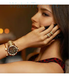 Michael Kors Everest Chronograph Black Dial Rose Gold Steel Strap Watch For Women - MK5875 Buy Now By Michael Kors