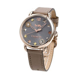 Coach Delancey Grey Dial Grey Leather Strap Watch For Women - 14502797 Buy Now By Coach
