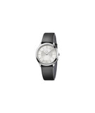 Calvin Klein Minimal Silver Dial Black Leather Strap Watch for Women - K3M221C6 Buy Now By Calvin Klein