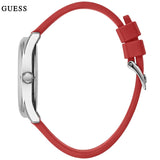 Guess G-Twist Silver Dial Red Rubber Strap Watch for Women - W0911L9 Buy Now By Guess
