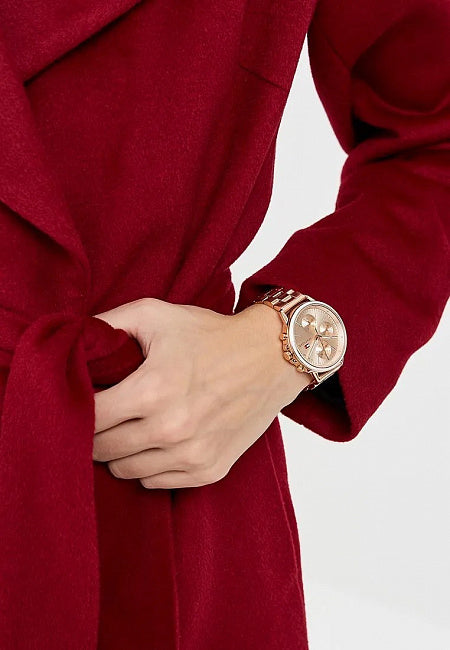 Tommy Hilfiger Carly Rose Gold Dial Rose Gold Steel Strap Watch for Women - 1781788 Buy Now By Tommy Hilfiger