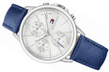 Tommy Hilfiger Carly Silver Dial Blue Leather Strap Watch for Women - 1781791 Buy Now By Tommy Hilfiger
