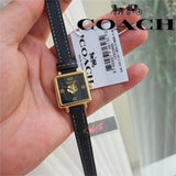 Coach Black Square Dial Black Leather Strap Watch for Women - 14503695 Buy Now By Coach