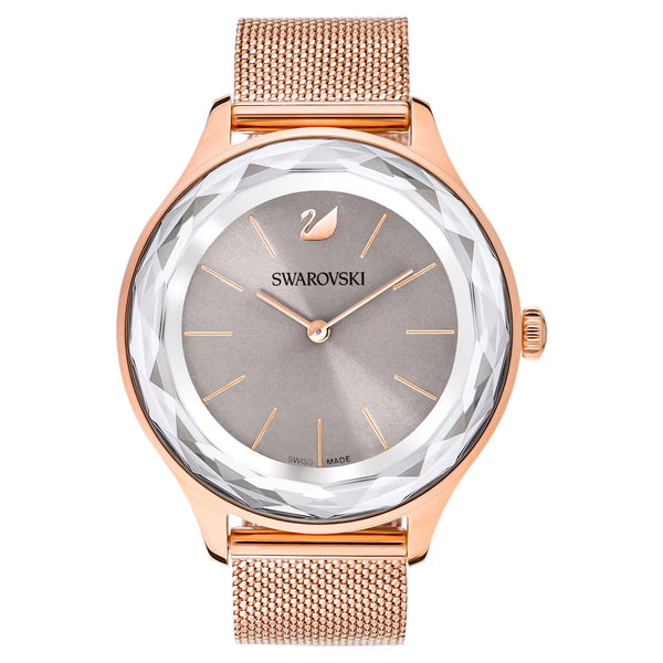 Swarovski Octea Nova Grey Dial Gold Mesh Bracelet Watch for Women - 5451634 Buy Now By Swarovski