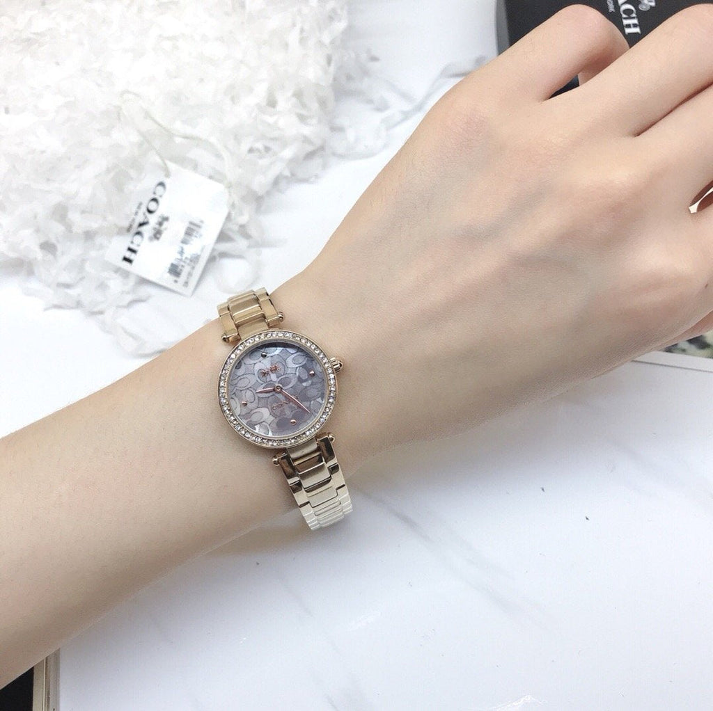Coach Park Crystal Dial Rose Gold Steel Strap Watch for Women - 14503226 Buy Now By Coach