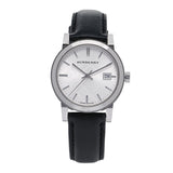 Burberry The City Silver Dial Black Leather Strap Watch for Women - BU9106 Buy Now By Burberry