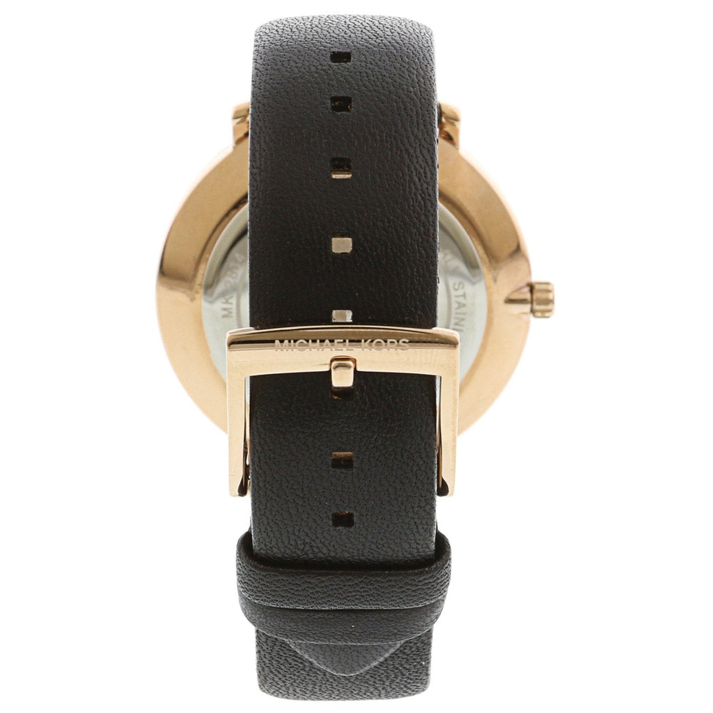 Michael Kors Pyper Quartz White Dial Black Leather Strap Watch For Women - MK2834 Buy Now By Michael Kors