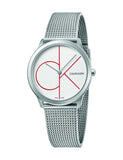 Calvin Klein Minimal White Dial Silver Mesh Bracelet Watch for Men - K3M51152 Buy Now By Calvin Klein