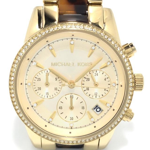 Michael Kors Ritz Gold Dial Two Tone Steel Strap Watch for Women - MK6322 Buy Now By Michael Kors