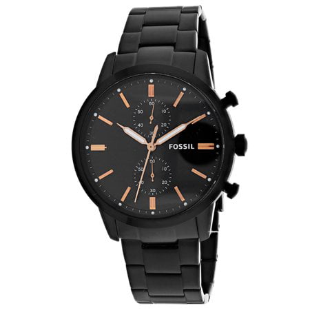 Fossil Townsman Chronograph Black Dial Black Steel Strap Watch for Men - FS5379 Buy Now By Fossil