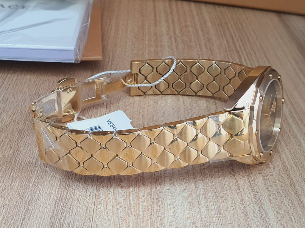 Versace Shadov Quartz Gold Dial Gold Steel Strap Watch for Women - VEBM00618 Buy Now By Versace