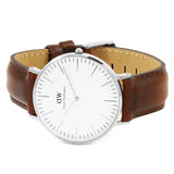 Daniel Wellington Classic St Mawes White Dial Brown Leather Strap Watch For Men - DW00100021 Buy Now By Daniel Wellington