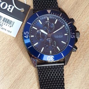 Hugo Boss Ocean Edition Blue Dial Black Mesh Bracelet Watch for Men - 1513702 Buy Now By Hugo Boss
