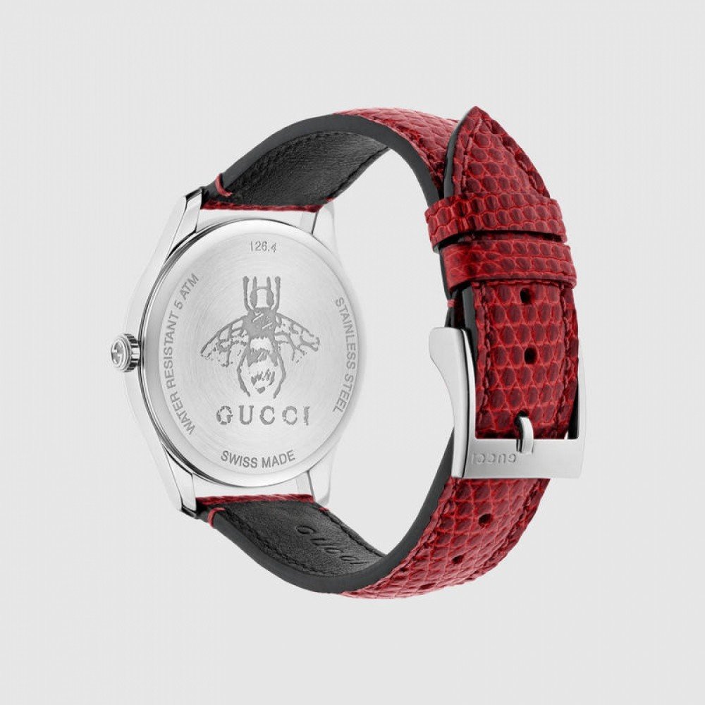 Gucci G-Timeless Cherry Red Mother of Pearl Dial 27mm Watch For Women - YA126584 Buy Now By Gucci