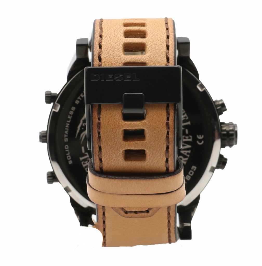 Diesel Mr. Daddy 2.0 Chronograph Grey Dial Brown Leather Strap Watch For Men - DZ7406 Buy Now By Diesel