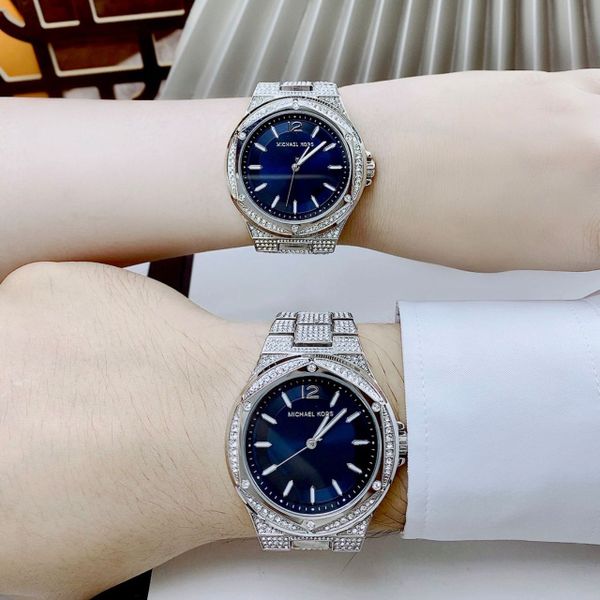 Michael Kors Lennox Three Hand Blue Dial Silver Steel Strap Watch For Women - MK6990 Buy Now By Michael Kors