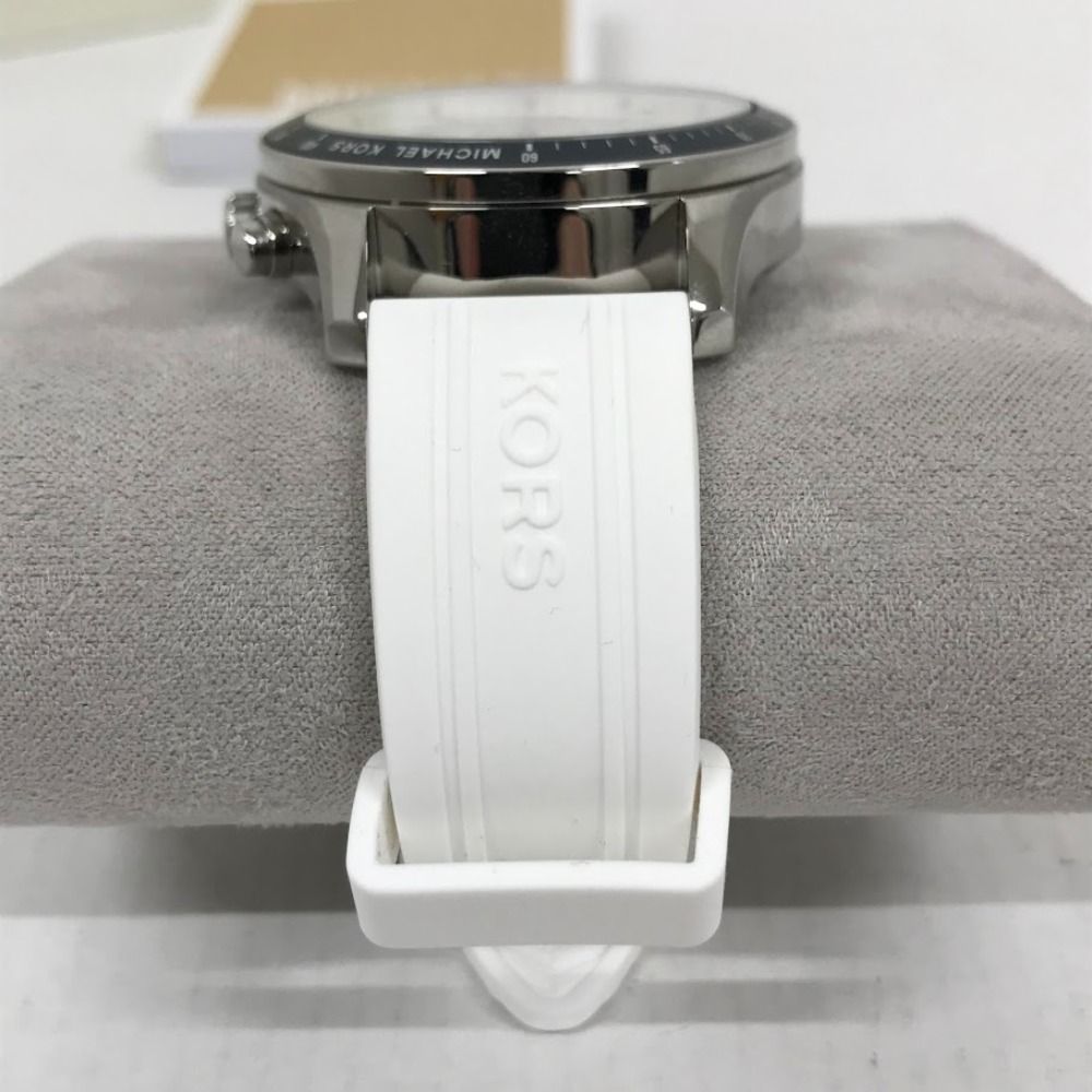 Michael Kors Berkley Chronograph Silver Dial White Rubber Strap Watch For Women - MKO1040 Buy Now By Michael Kors