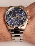 Maserati Competizione Chronograph Blue Dial Silver Steel Strap Watch For Men - R8853100013 Buy Now By Maserati