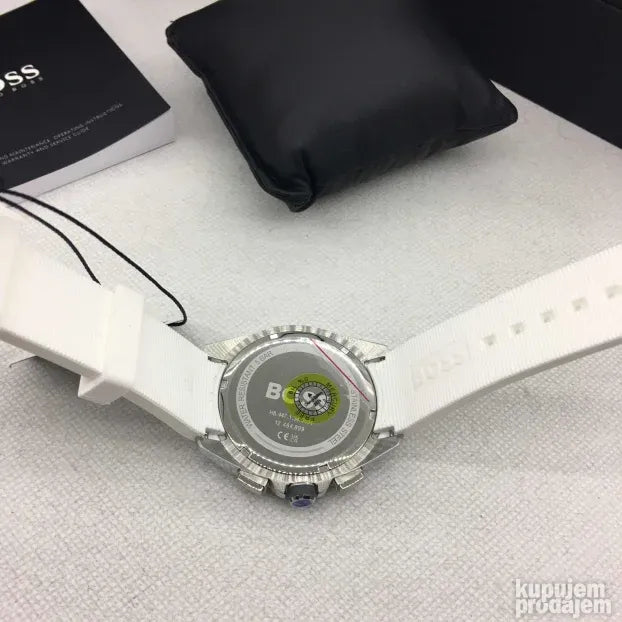 Hugo Boss Volane Grey Dial White SIlicone Strap Watch for Men - 1513948 Buy Now By Hugo Boss