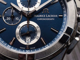 Maurice Lacroix Aikon Chronograph Blue Dial Blue Leather Strap Watch for Men - AI1018-SS001-430-1 Buy Now By Maurice Lacroix