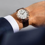 Tissot Carson Premium Chronograph Silver Dial Brown Leather Strap Watch For Men - T122.417.36.033.00 Buy Now By Tissot