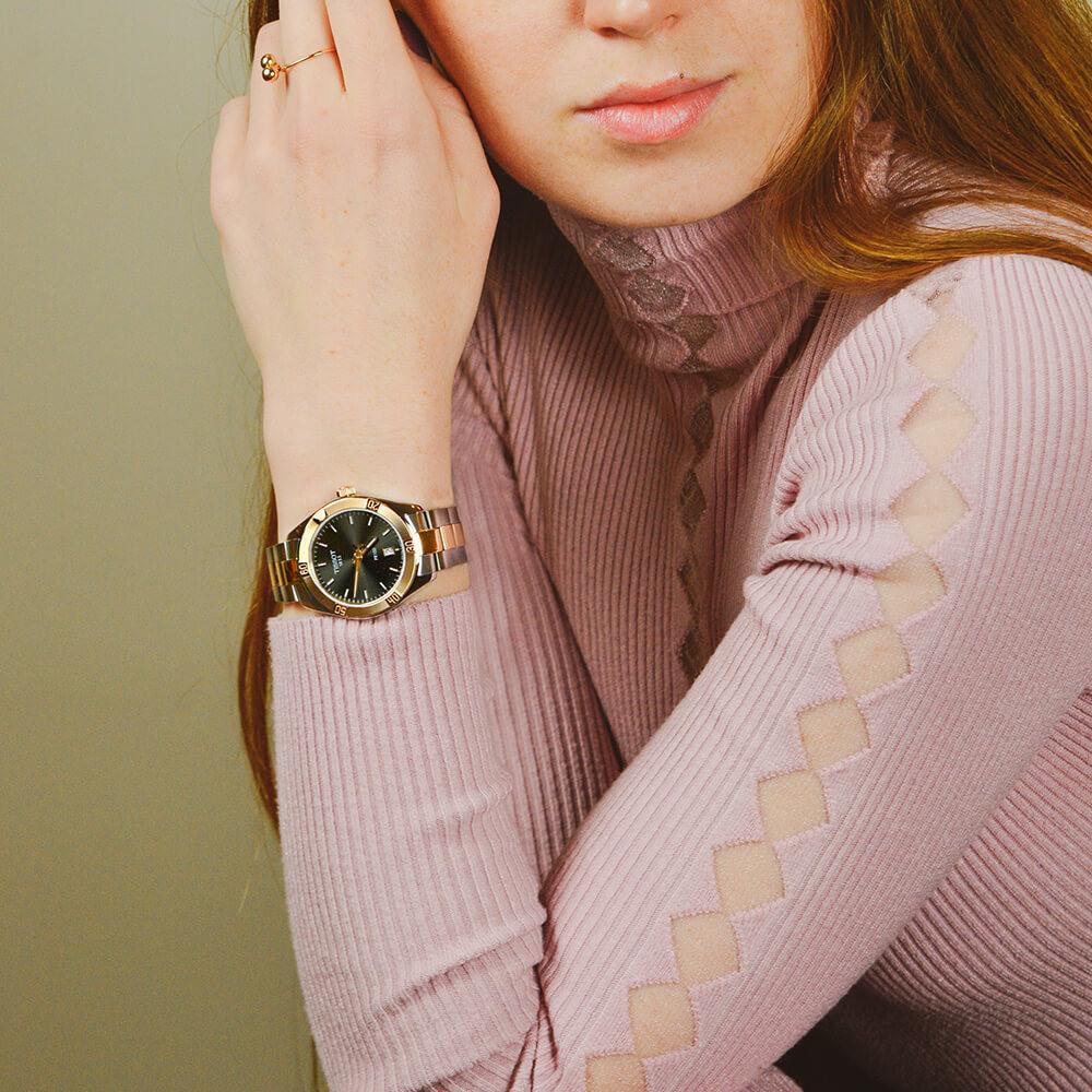 Tissot PR 100 Sport Chic Anthracite Dial Watch For Women - T101.910.22.061.00 Buy Now By Tissot