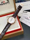 Tissot Carson Premium Chronograph Silver Dial Brown Leather Strap Watch For Men - T122.417.36.033.00 Buy Now By Tissot
