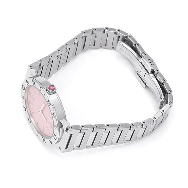 Bvlgari Bvlgari Bvlgari Quartz Pink Dial Silver Steel Strap Watch for Women - BVLGARI103711 Buy Now By Bvlgari
