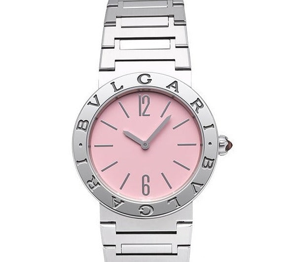 Bvlgari Bvlgari Bvlgari Quartz Pink Dial Silver Steel Strap Watch for Women - BVLGARI103711 Buy Now By Bvlgari