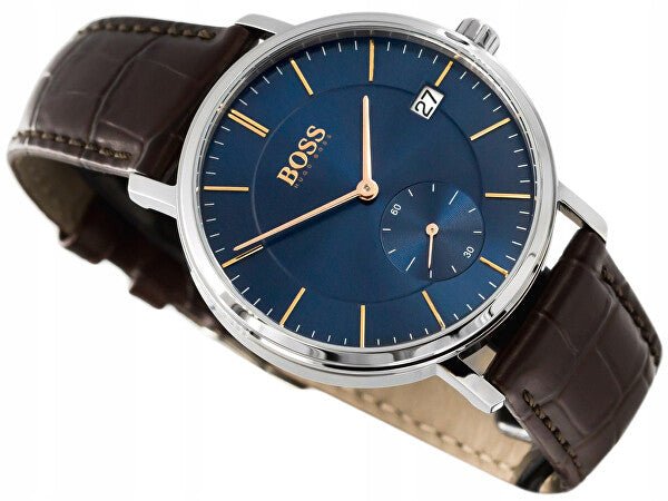 Hugo Boss Corporal Blue Dial Brown Leather Strap Watch for Men - 151363 Buy Now By Hugo Boss