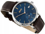 Hugo Boss Corporal Blue Dial Brown Leather Strap Watch for Men - 151363 Buy Now By Hugo Boss