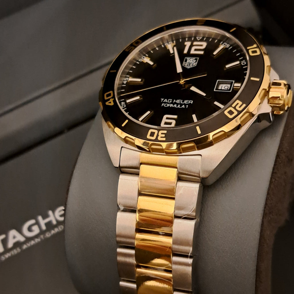 Tag Heuer Formula 1 Quartz 41mm Black Dial Two Tone Steel Strap Watch for Men - WAZ1121.BB0879