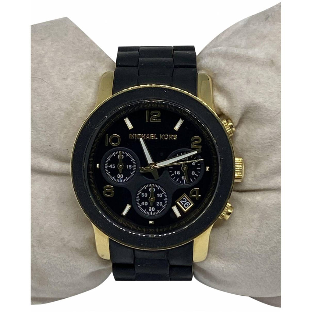 Michael Kors Runway Black Dial Black Silicone Strap Watch for Women - MK5191 Buy Now By Michael Kors