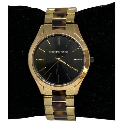 Michael Kors Runway Black Dial Gold Steel Strap Watch for Women - MK3478 Buy Now By Michael Kors