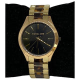 Michael Kors Runway Black Dial Gold Steel Strap Watch for Women - MK3478 Buy Now By Michael Kors