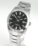 Tissot Gentleman Powermatic 80 Silicium Black Dial Silver Steel Strap Watch For Men - T127.407.11.051.00 Buy Now By Tissot