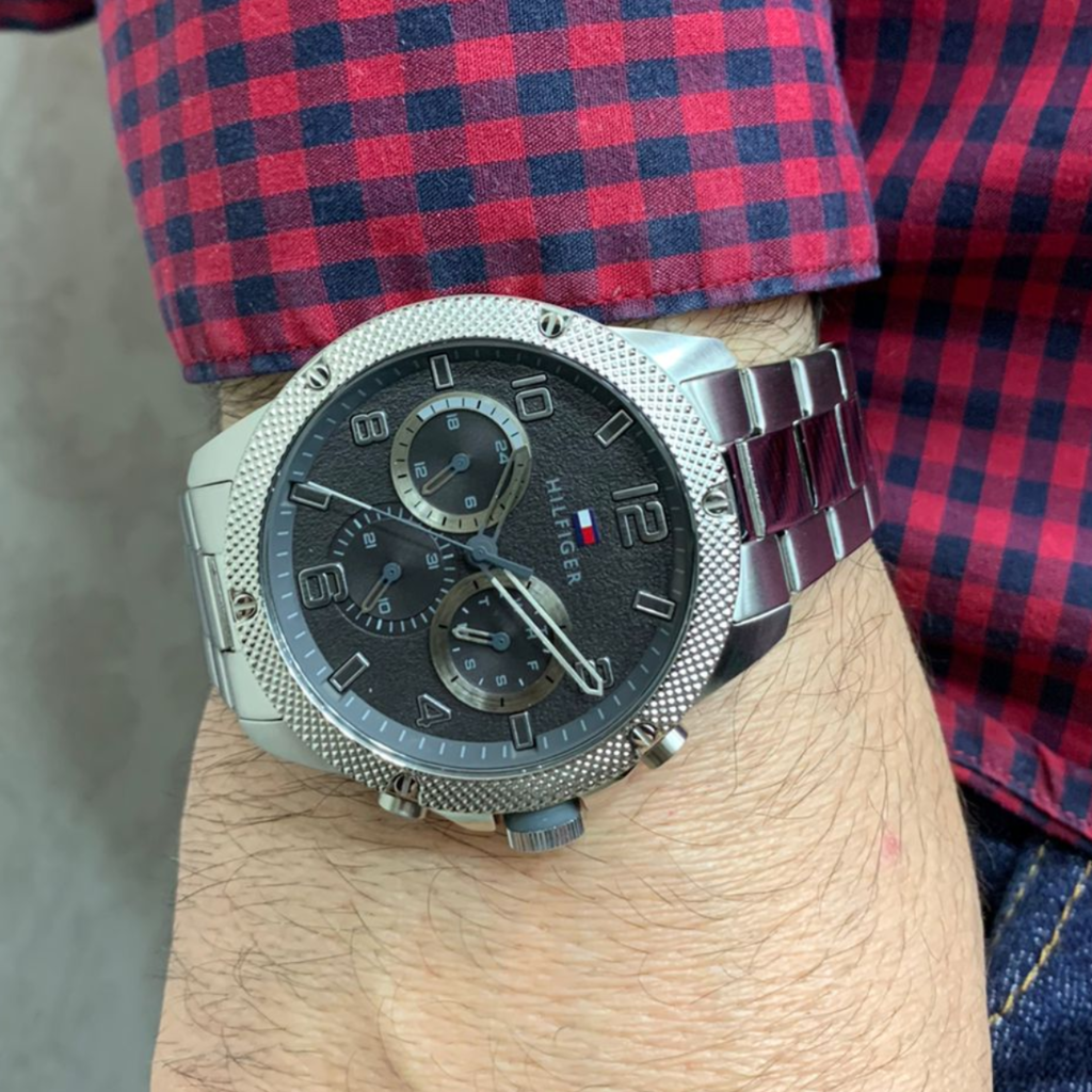 Tommy Hilfiger Blaze Chronograph Black Dial Silver Steel Strap Watch For Men - 1792029 Buy Now By Tommy Hilfiger