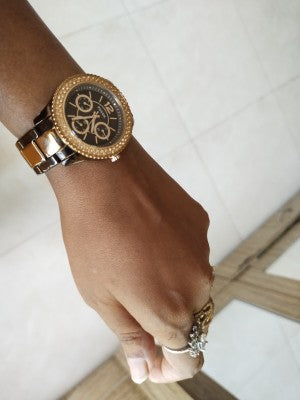 Fossil Stella Multifunction Brown Dial Two Tone Steel Strap Watch for Women - ES4079 Buy Now By Fossil