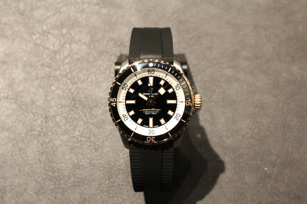 Breitling Superocean Automatic 42 Black Dial Black Rubber Strap Watch for Men - U17375211B1S1 Buy Now By Breitling