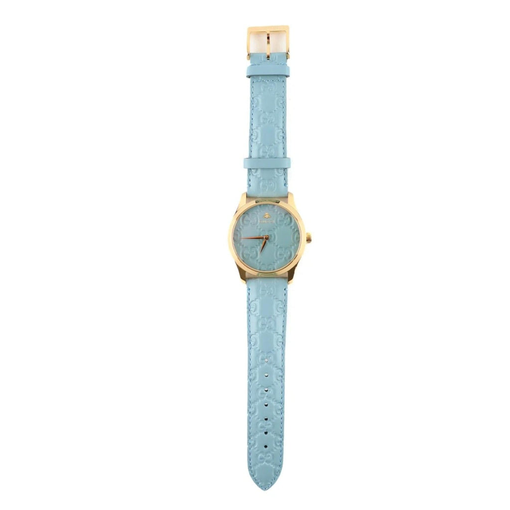 Gucci G Timeless Quartz Blue Dial Blue Leather Strap Watch For Men - YA1264097 Buy Now By Gucci