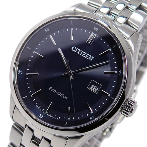 Citizen Eco Drive Blue Dial Silver Steel Strap Watch For Men - BM7250-56L Buy Now By Citizen
