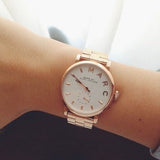 Marc Jacobs Baker White Dial Rose Gold Steel Strap Watch for Women - MBM3244 Buy Now By Marc Jacobs