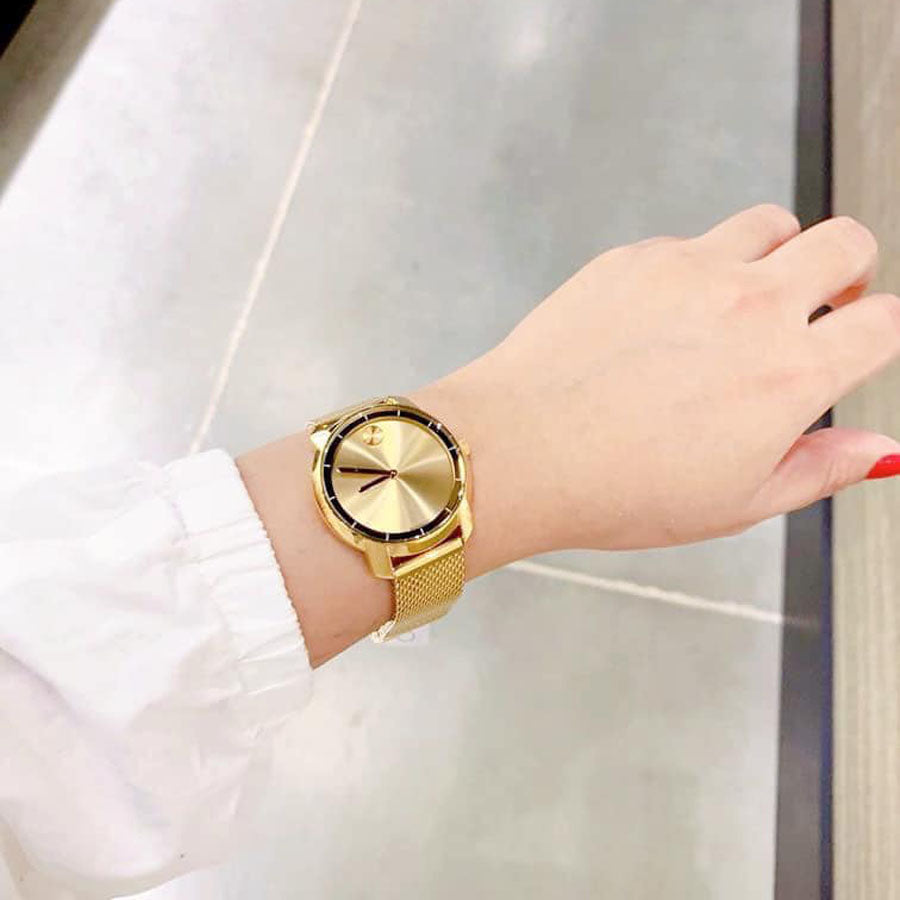 Movado Bold Gold Dial Gold Mesh Bracelet Watch for Women - 3600242 Buy Now By Movado